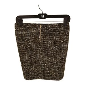 Chaus, sz 16 straight skirt. Gold metallic accents, multicolor, zipper on back